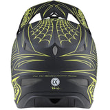 Casco da gara in fiberlite Troy Lee D3 - Spiderstripe grigio/giallo