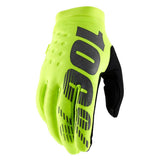 Guantes 100% Brisker Race - Amarillo fluorescente