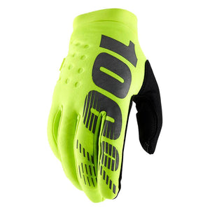 100% Brisker Race Handschuhe - Fluo Gelb