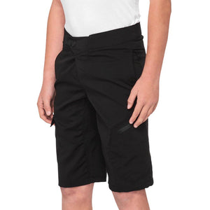 100% Ridecamp Youth Rennen Shorts - Schwarz