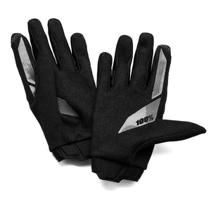 100% Brisker Race Handschuhe - Schwarz/Grau