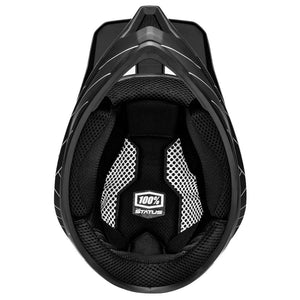 100% Status Race Helm - Unverzichtbar Schwarz