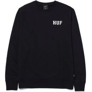 HUF Essentials Classic H Crew - Schwarz