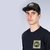 Stay Strong Icône Stripe Mesh Snapback - noir / olive