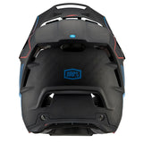 100% Flugzeug 2 Rennhelm - Kohlenstoffstahlblau/Neonrot