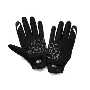 100% Brisker Race Handschuhe - Schwarz/Grau