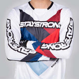Stay Strong Jersey per la gara Chevron Youth - White