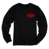 Shadow T -shirt a manica lunga settoria - nero