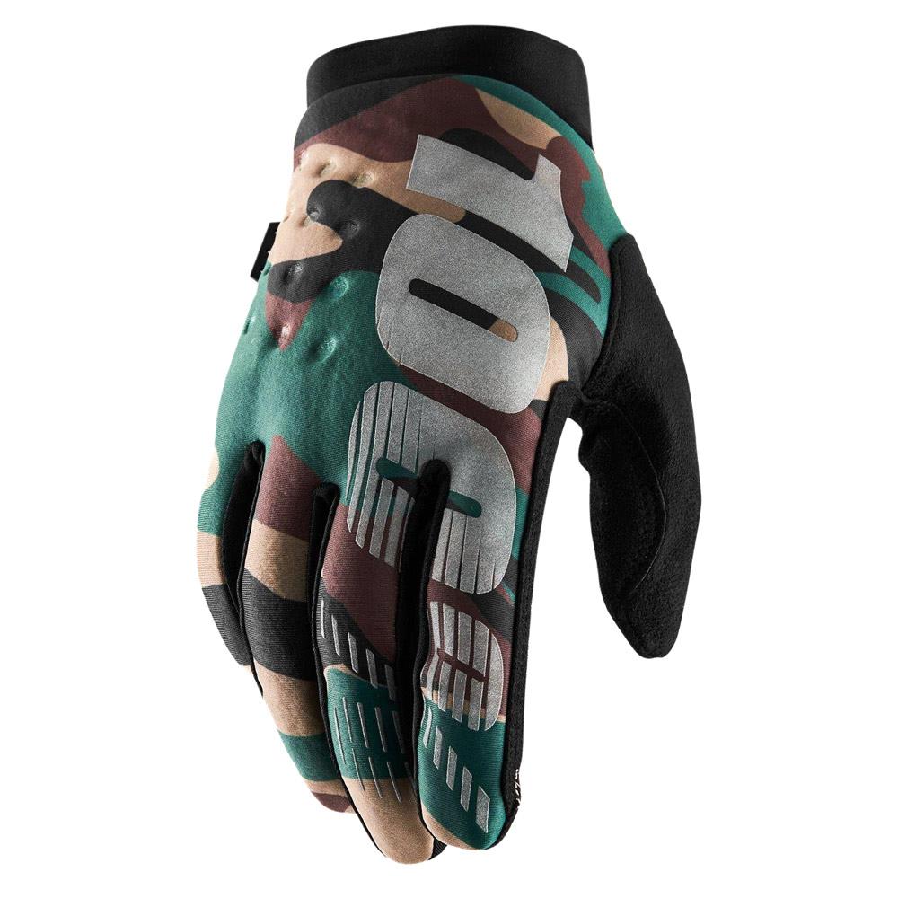100% Brisker Race Handschuhe - Camo/Schwarz