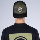 Stay Strong Icône Stripe Mesh Snapback - noir / olive