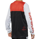100% R-Core Youth Long Mancheve 2022 Jersey de course - Black / Racer Red