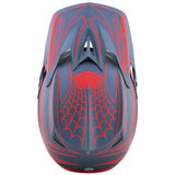 Casco da gara in fiberlite Troy Lee D3 - Spiderstripe Grey/Red