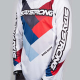 Stay Strong Jersey per la gara Chevron Youth - White