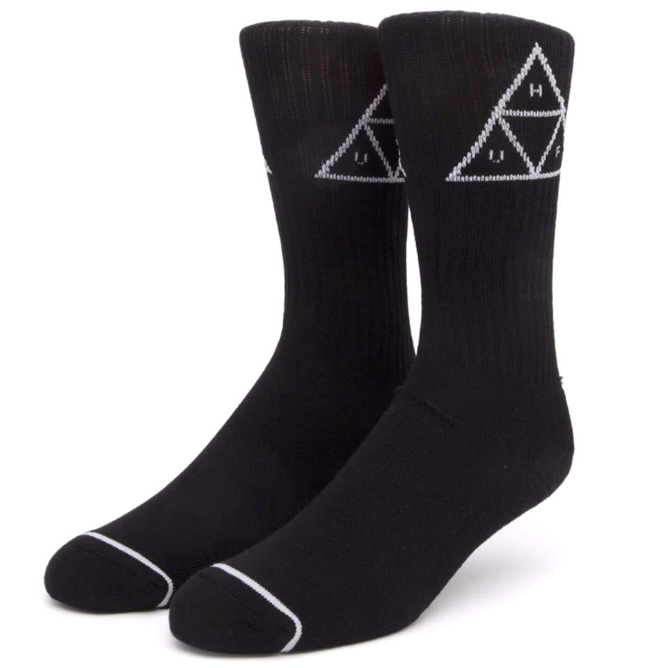Huf Triple Dreieck Crew Sock - Schwarz