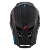 100% Flugzeug 2 Rennhelm - Kohlenstoffstahlblau/Neonrot