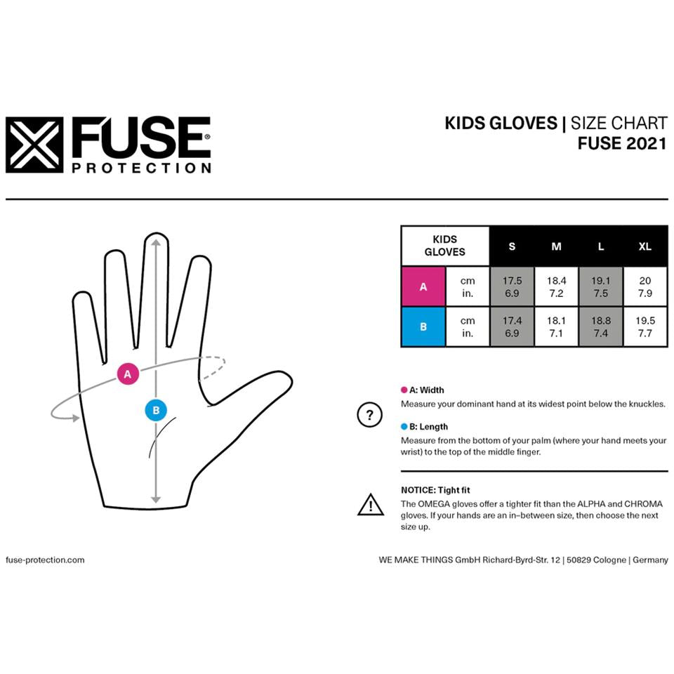 Fuse Alpha Jugendhandschuh - Schwarz