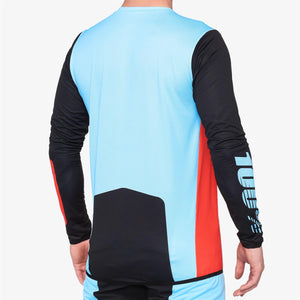 100% R-Core X Race Trikot - Fluo Rot/Schwarz