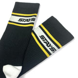 Stay Strong Streifensocken - schwarz
