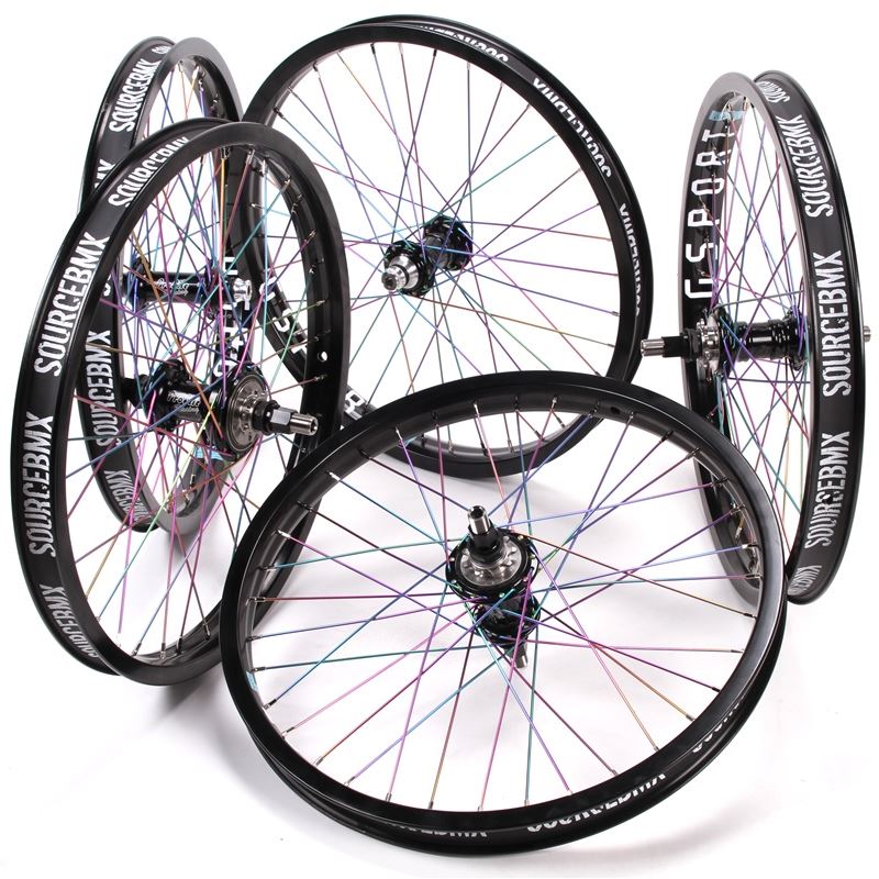 Profile Mini Front Female Wheel - Titanium Upgrade - Black/Rainbow