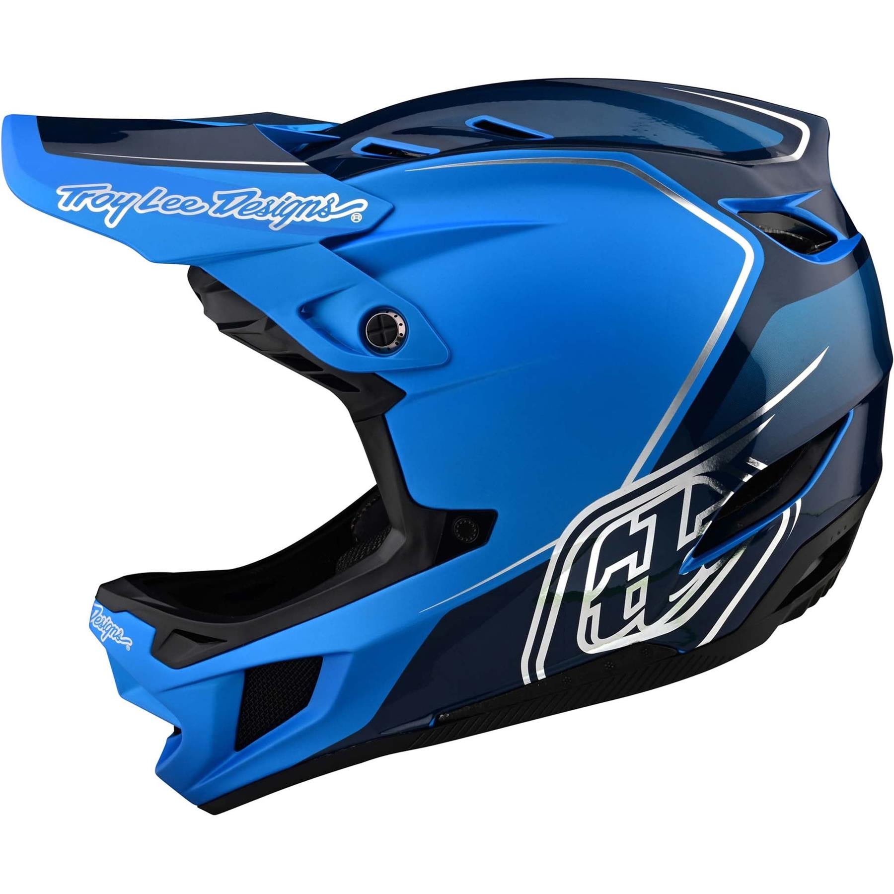 Troy Lee D4 Composite Race Helm - Shadow/Blau