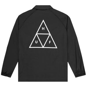 HUF Essentials Triple Dreieck Coaches Jacke - Schwarz