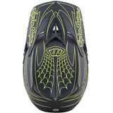 Casco da gara in fiberlite Troy Lee D3 - Spiderstripe grigio/giallo