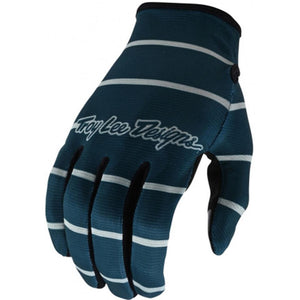 Troy Lee Flowline Race Handschuh - Streifen blaugrau