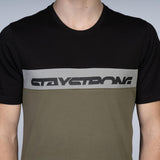 Stay Strong Cut Off T-Shirt - Black/Green