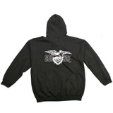 Fonte dal maglione a cappuccio Zip - Nero