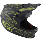 Casco da gara in fiberlite Troy Lee D3 - Spiderstripe grigio/giallo