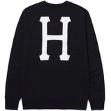 HUF Essentials Classic H Crew - Black