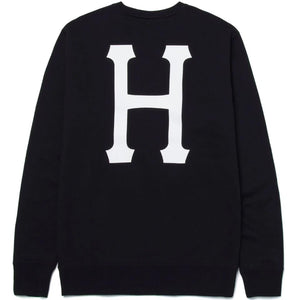 HUF Essentials Classic H Crew - Schwarz