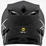 Troy Lee D4 Carbon Renn-Helm - Stealth Schwarz/Silver