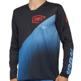 100% R-Core-X Long Sleeve 2022 Race Jersey-Schwarz/Schieferblau
