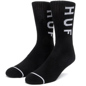 HUF Essential und Logo Sock - Schwarz