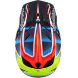 Troy Lee D4 Carbon Race Helm - Linien/Schwarz/Rot