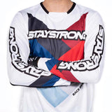 Stay Strong Jersey per la gara Chevron Youth - White