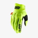 100% Cognito D30 Race Gloves - Fluo Yellow/Noir