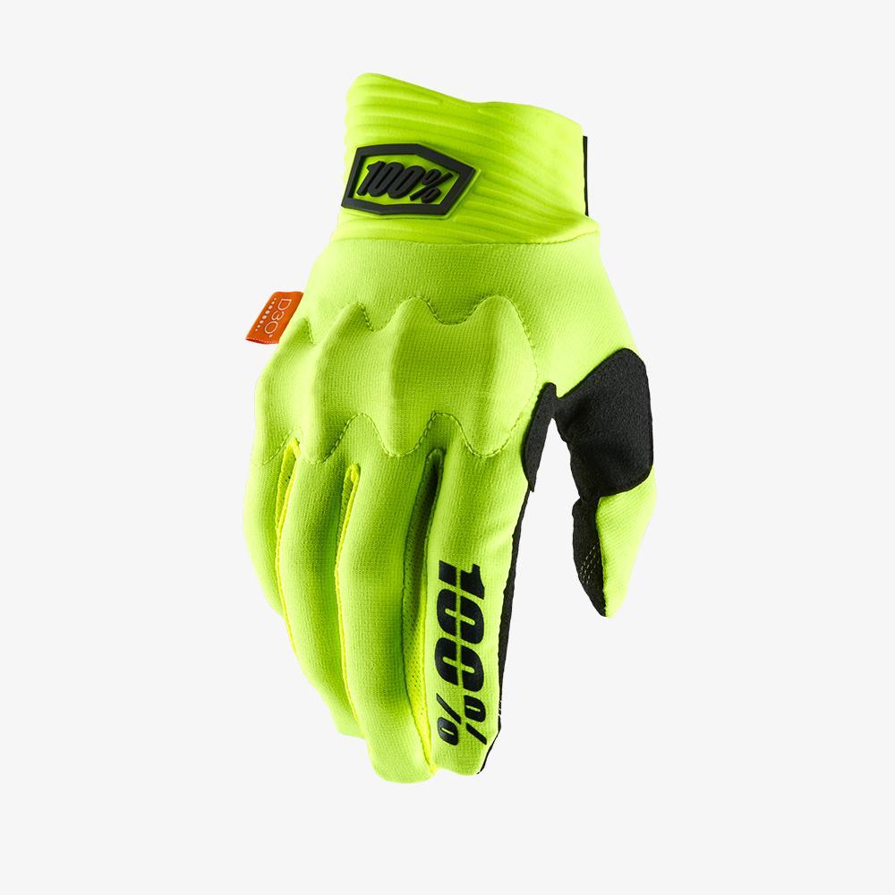100% Cognito D30 Race Handschuhe - Fluo Gelb/Schwarz
